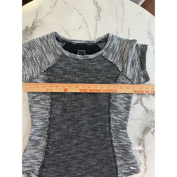 Calvin Klein Performance Short Sleeve Top, Heathered Gray, Athletica, size Small - Picture 7 of 9